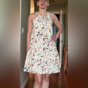 Floral Print Halter Tie Dress